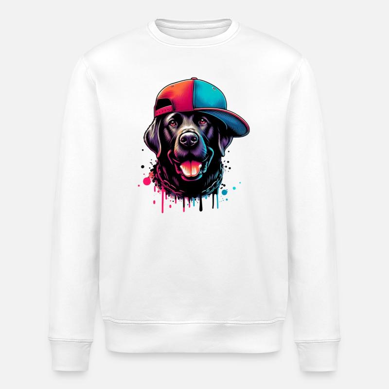 Chien - Sweat bio ROLLER Stanley/Stella Unisexe - blanc