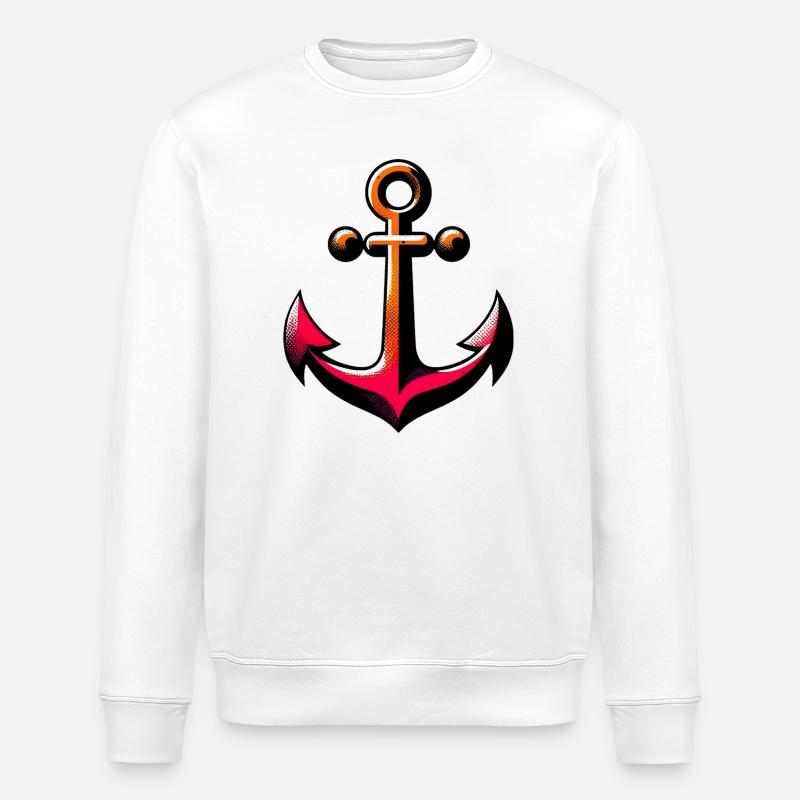 Ein Anker - Stanley/Stella Unisex Bio-Sweatshirt ROLLER - Weiß