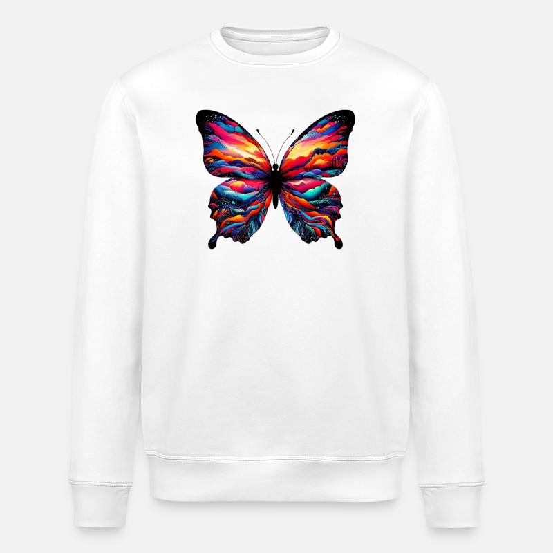 Papillon - Sweat bio ROLLER Stanley/Stella Unisexe - blanc