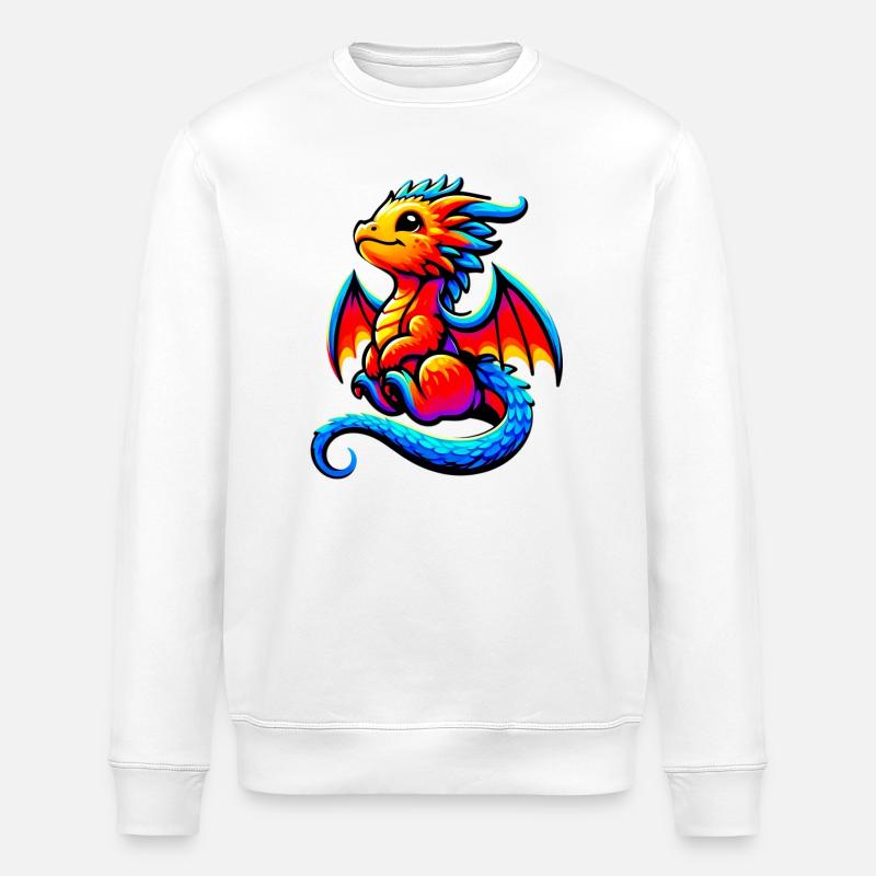 Drache - Stanley/Stella Unisex Bio-Sweatshirt ROLLER - Weiß