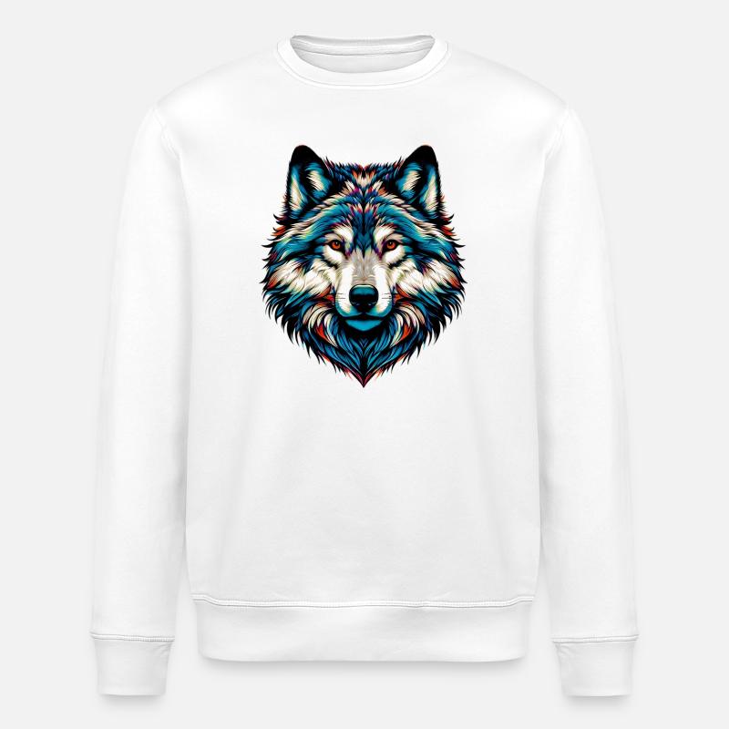 Wolf - Stanley/Stella ROLLER Unisex Organic Sweatshirt - white