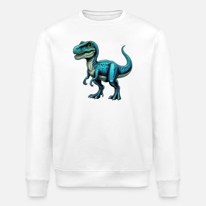 Dinosaurier - Stanley/Stella Unisex Bio-Sweatshirt ROLLER - Weiß