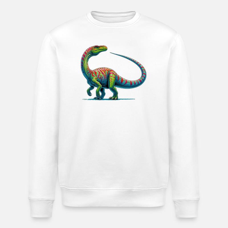 Dinosaur - Stanley/Stella ROLLER Unisex Organic Sweatshirt - white