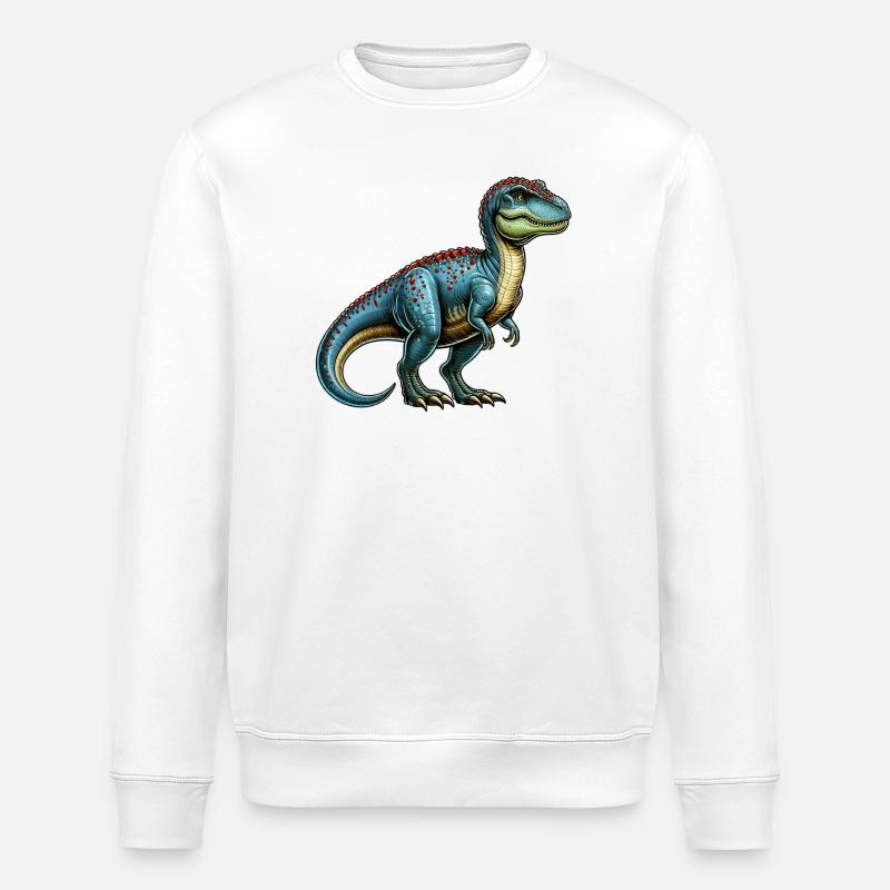 Dinosaurier - Stanley/Stella Unisex Bio-Sweatshirt ROLLER - Weiß