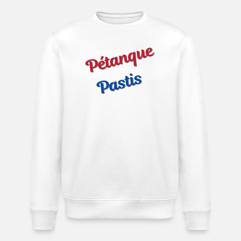 Pétanque und Pastis - Stanley/Stella Unisex Bio-Sweatshirt ROLLER - Weiß