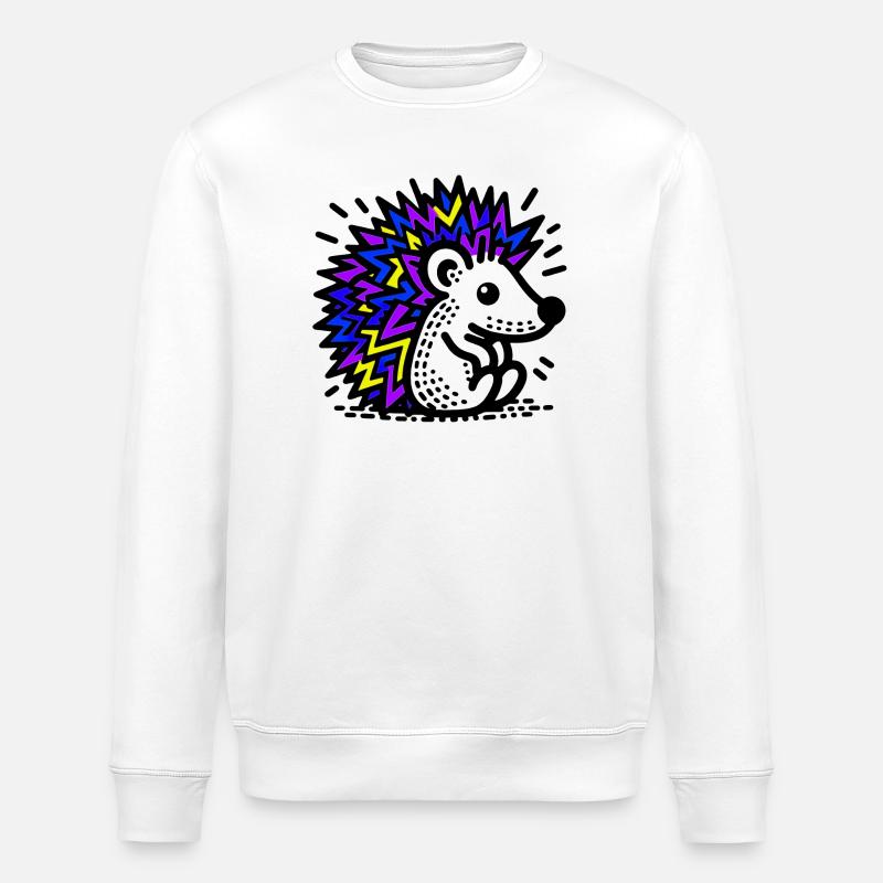 Hedgehog - Stanley/Stella ROLLER Unisex Organic Sweatshirt - white