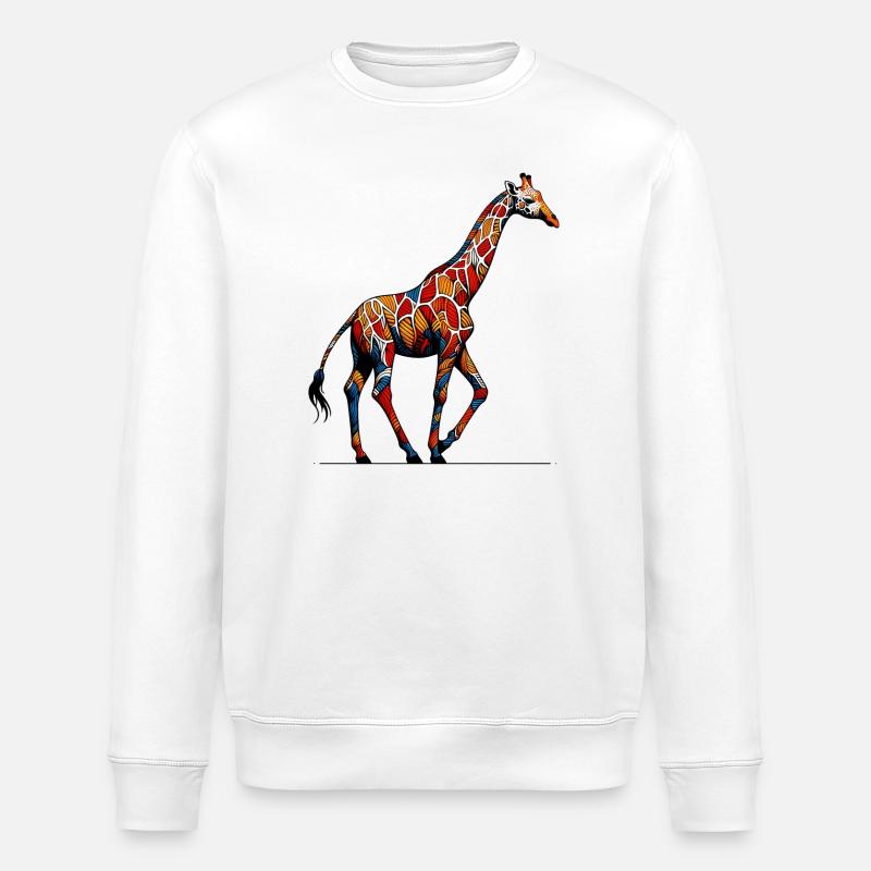 Giraffe - Stanley/Stella ROLLER Unisex Organic Sweatshirt - white