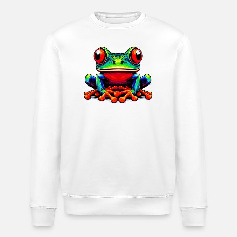 Frog - Stanley/Stella ROLLER Unisex Organic Sweatshirt - white