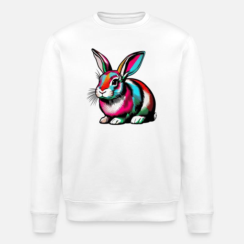 Kaninchen - Stanley/Stella Unisex Bio-Sweatshirt ROLLER - Weiß