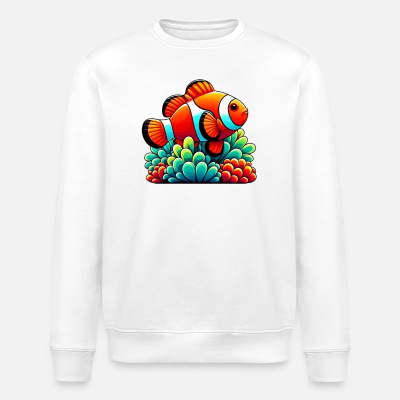 Clownfische - Stanley/Stella Unisex Bio-Sweatshirt ROLLER - Weiß