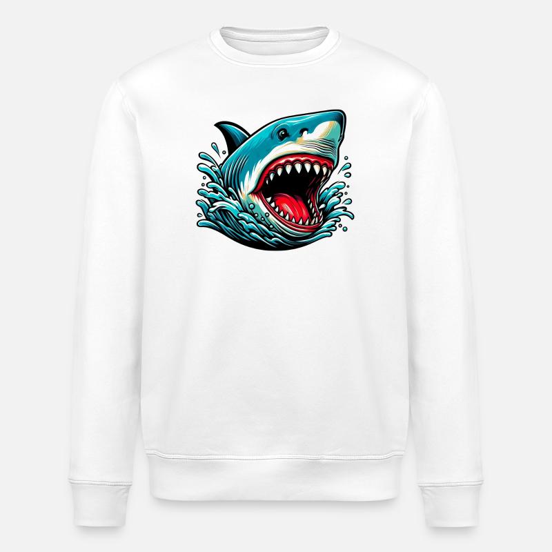 Requin - Sweat bio ROLLER Stanley/Stella Unisexe - blanc