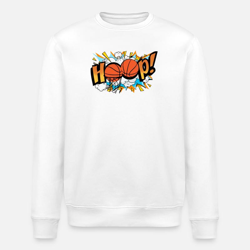 Hope! Pop Art Explosion Basketball - Stanley/Stella Unisex Bio-Sweatshirt ROLLER - Weiß