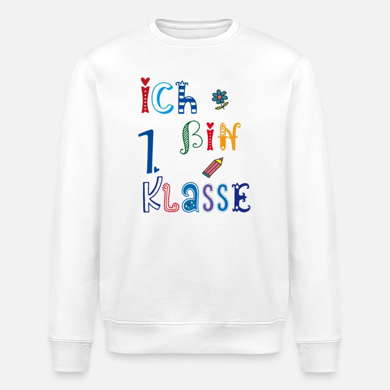 ich bin Erste Klasse - Stanley/Stella Unisex Bio-Sweatshirt ROLLER - Weiß