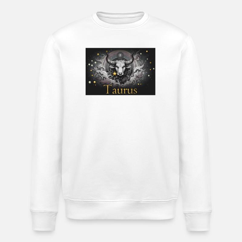 Taurus Sternzeichen Sternzeichen Stier  - Stanley/Stella Unisex Bio-Sweatshirt ROLLER - Weiß