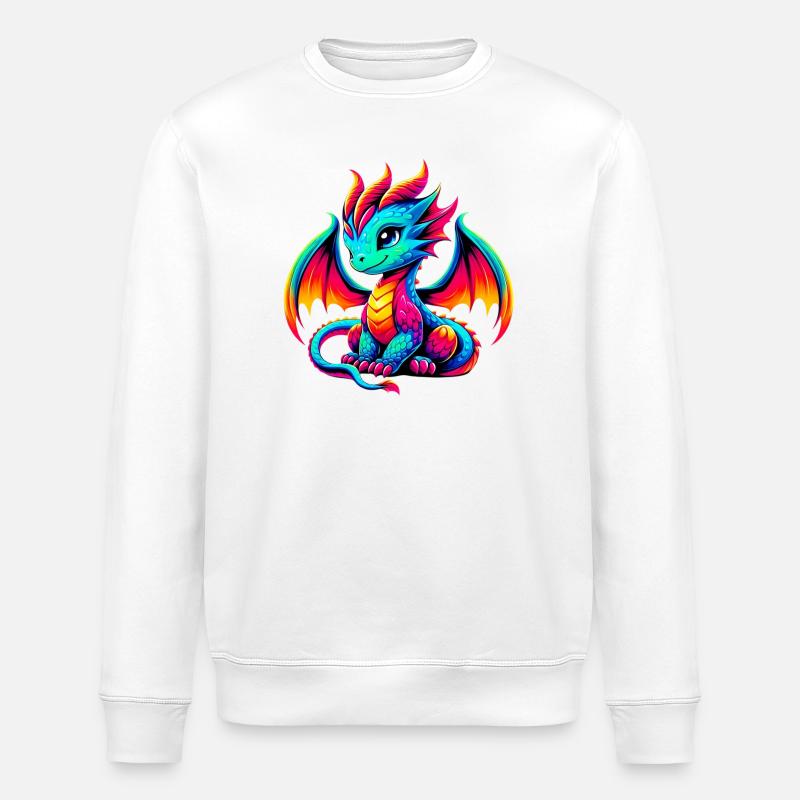 Dragon - Stanley/Stella ROLLER Unisex Organic Sweatshirt - white