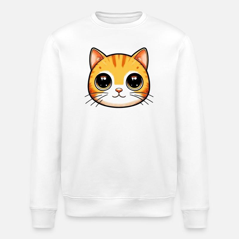 Chat - Sweat bio ROLLER Stanley/Stella Unisexe - blanc