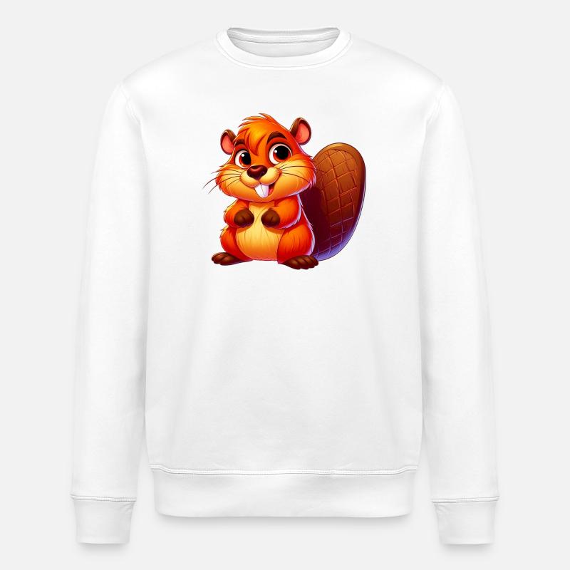 Bever - Stanley/Stella ROLLER økologisk unisex-sweatshirt - hvit