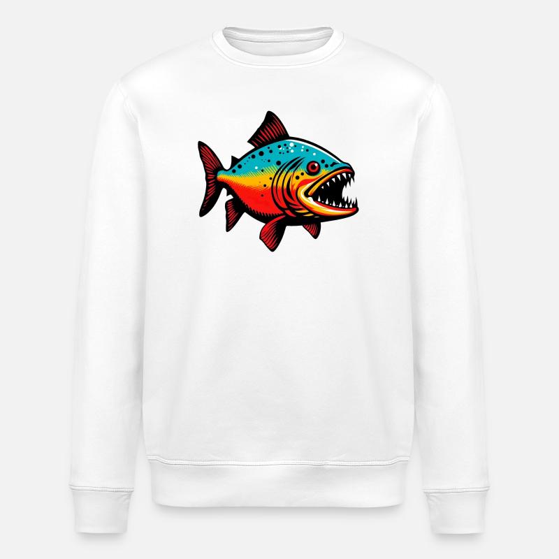 Piranha - Stanley/Stella Unisex Bio-Sweatshirt ROLLER - Weiß