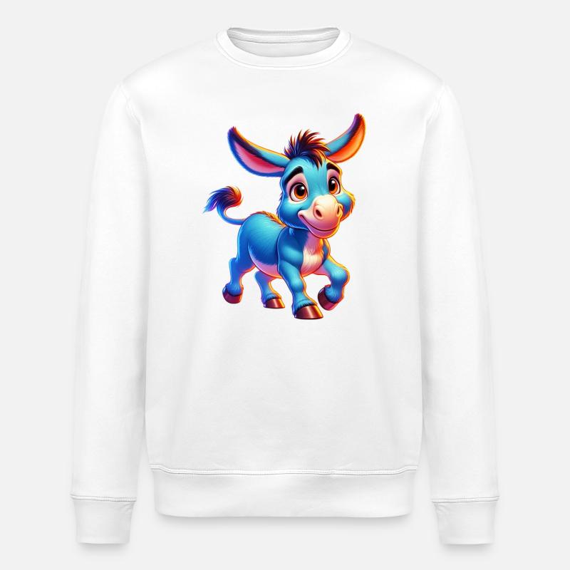 Esel-Maultier - Stanley/Stella Unisex Bio-Sweatshirt ROLLER - Weiß