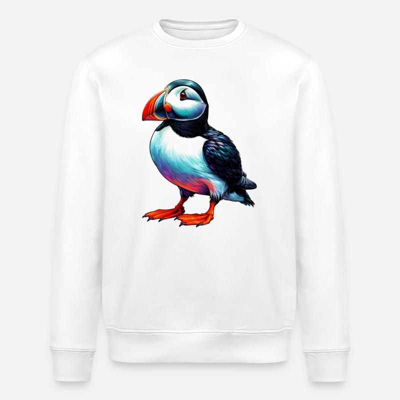 Papageitaucher - Stanley/Stella Unisex Bio-Sweatshirt ROLLER - Weiß