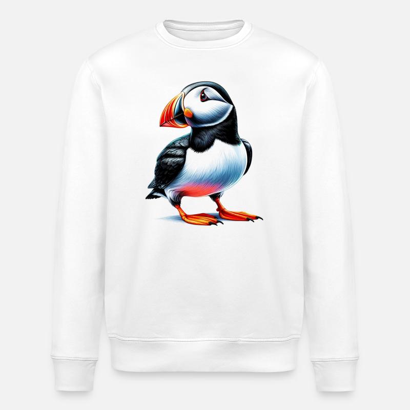 Papageitaucher - Stanley/Stella Unisex Bio-Sweatshirt ROLLER - Weiß