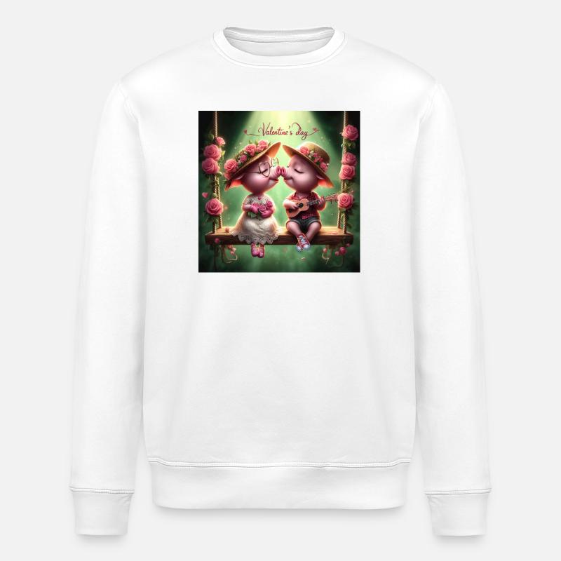 Saint Valentin - Sweat bio ROLLER Stanley/Stella Unisexe - blanc