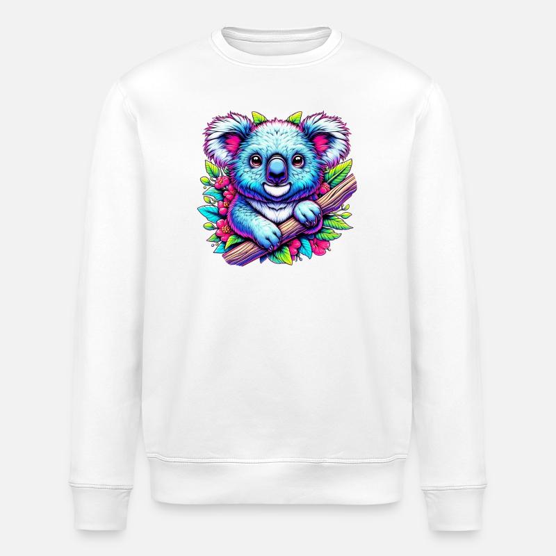 Koala - Stanley/Stella ROLLER Unisex Organic Sweatshirt - white