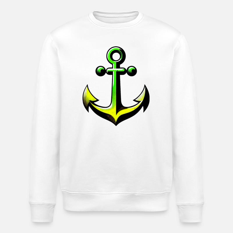 Ein Anker - Stanley/Stella Unisex Bio-Sweatshirt ROLLER - Weiß