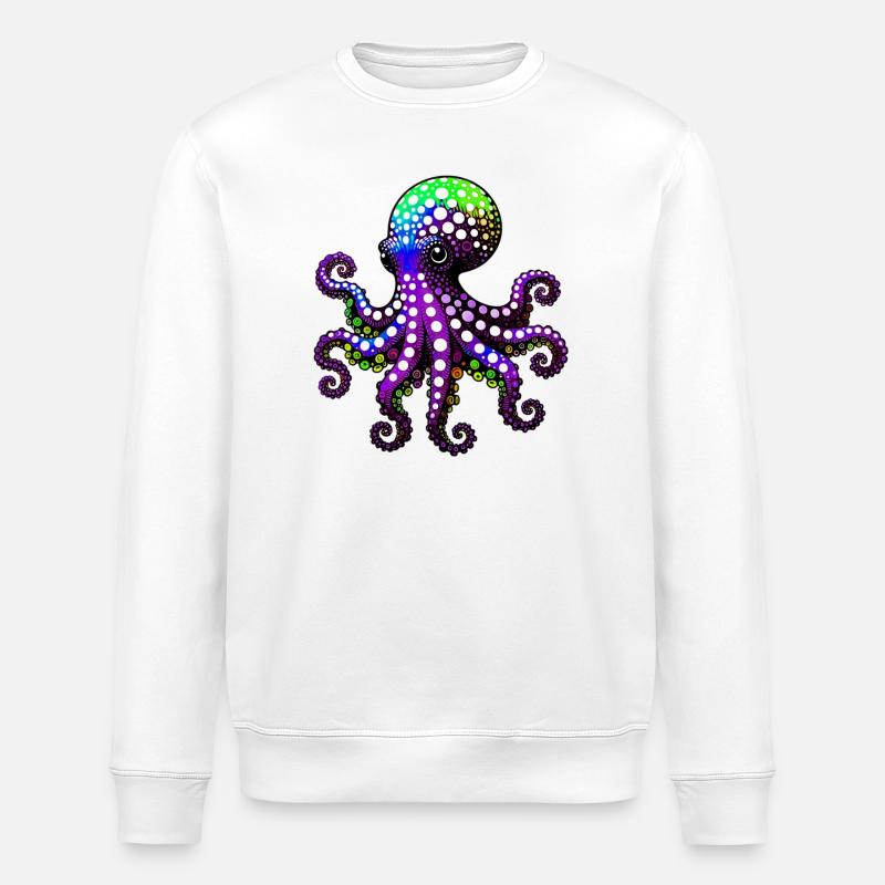 Krake - Stanley/Stella Unisex Bio-Sweatshirt ROLLER - Weiß
