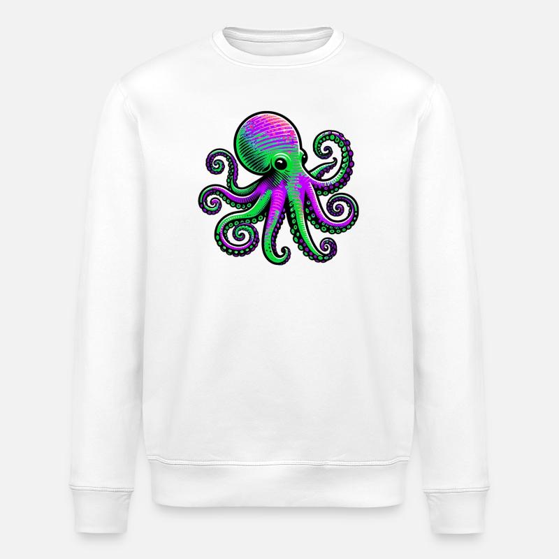 Krake - Stanley/Stella Unisex Bio-Sweatshirt ROLLER - Weiß