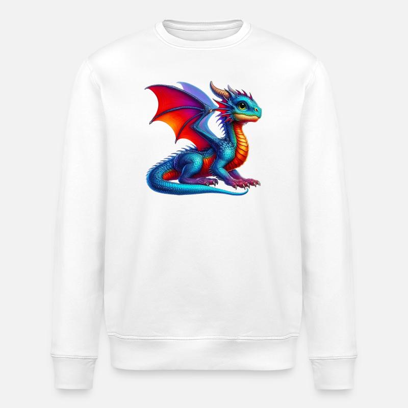 Dragon - Stanley/Stella ROLLER Unisex Organic Sweatshirt - white