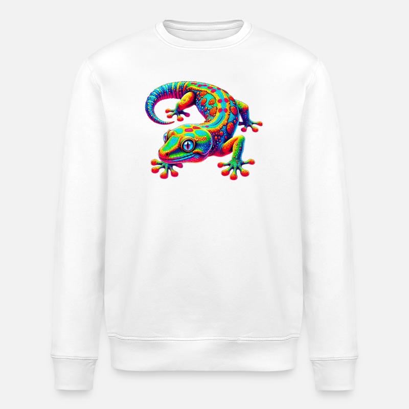 Gecko - Stanley/Stella ROLLER Unisex Organic Sweatshirt - white