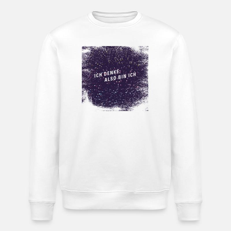 Ich denke also bin ich - Stanley/Stella Unisex Bio-Sweatshirt ROLLER - Weiß