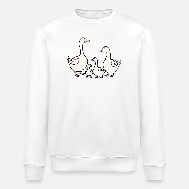 Gans - Stanley/Stella Unisex Bio-Sweatshirt ROLLER - Weiß