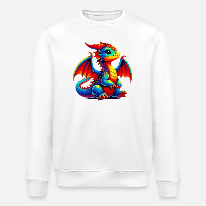 Drache - Stanley/Stella Unisex Bio-Sweatshirt ROLLER - Weiß