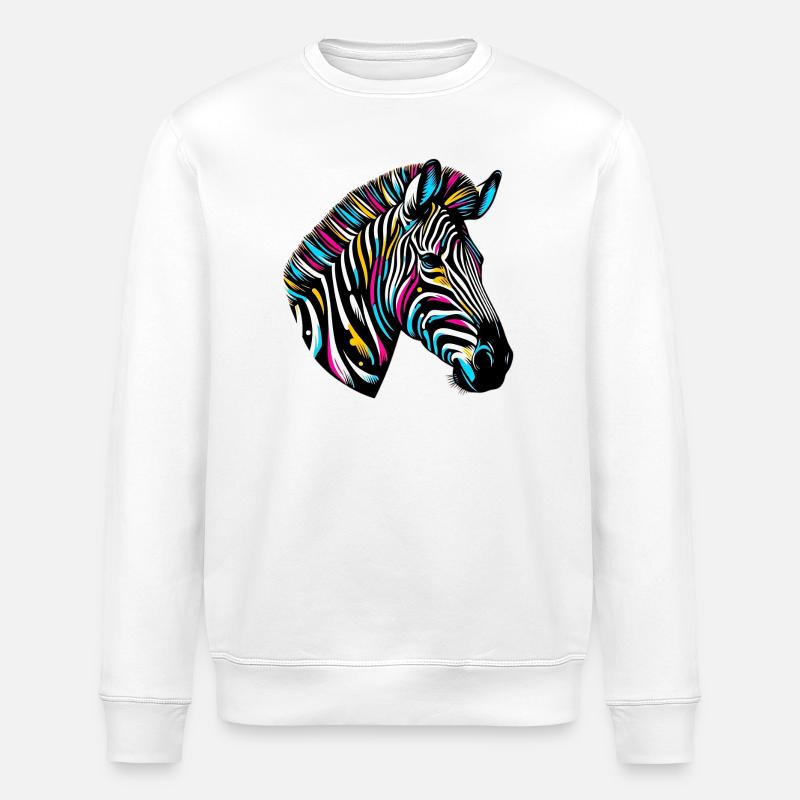 Zebra - Stanley/Stella Unisex Bio-Sweatshirt ROLLER - Weiß