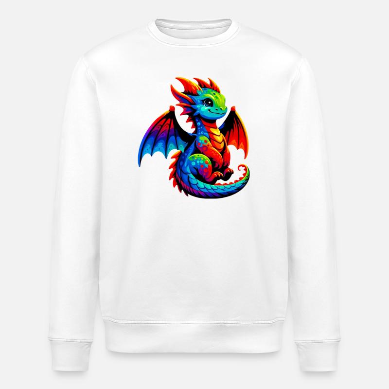 Drache - Stanley/Stella Unisex Bio-Sweatshirt ROLLER - Weiß