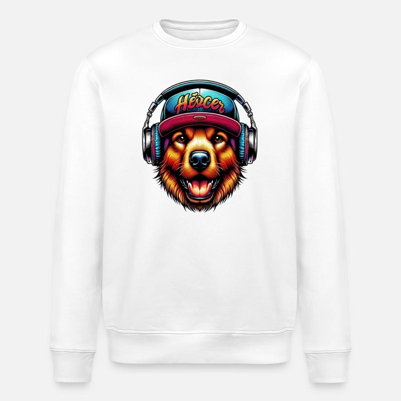 Hund - Stanley/Stella Unisex Bio-Sweatshirt ROLLER - Weiß