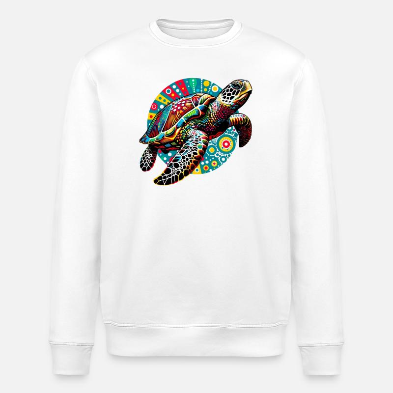 Turtle - Stanley/Stella ROLLER Unisex Organic Sweatshirt - white
