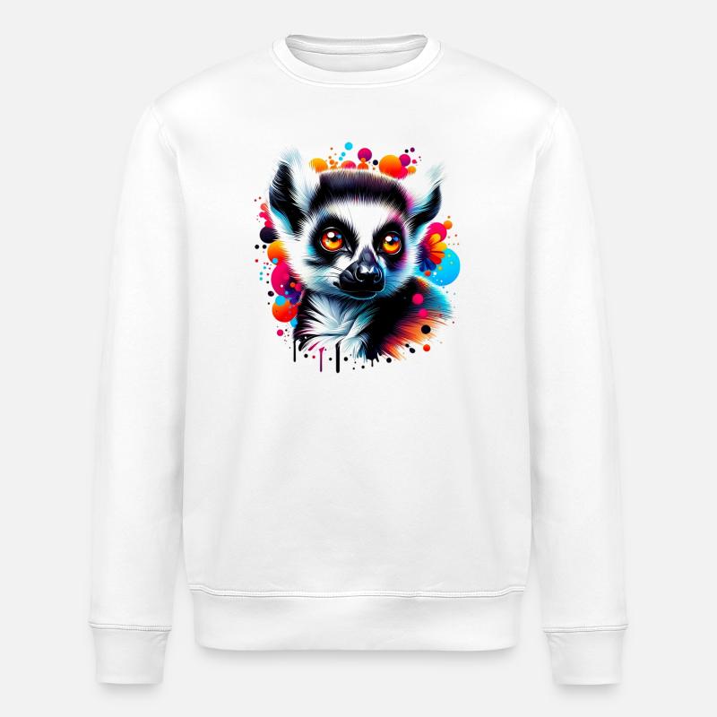 Lemur - Stanley/Stella Unisex Bio-Sweatshirt ROLLER - Weiß