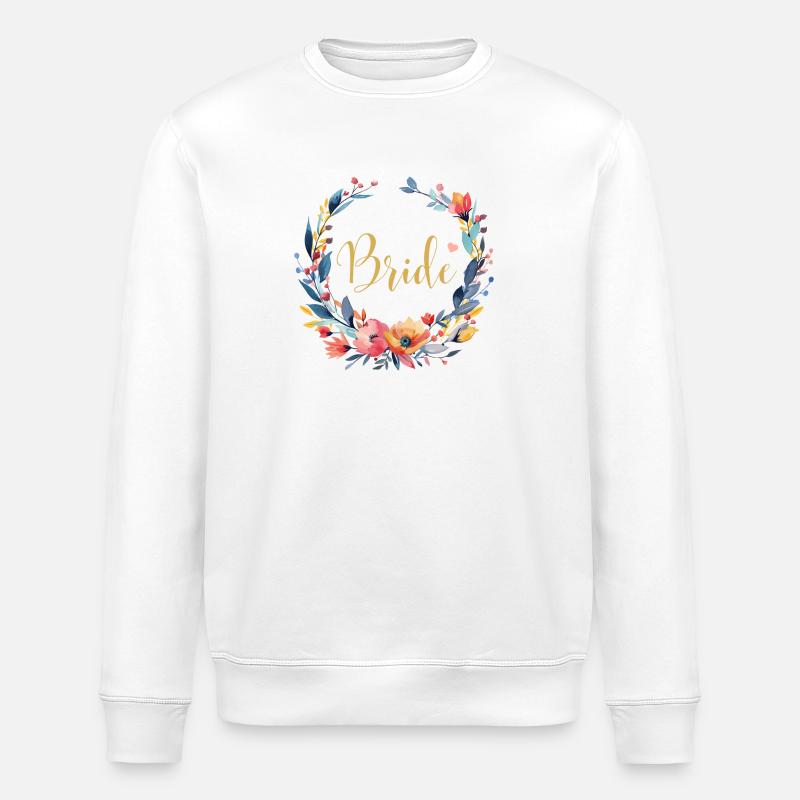 Team Bride! Customizable - Stanley/Stella ROLLER Unisex Organic Sweatshirt - white