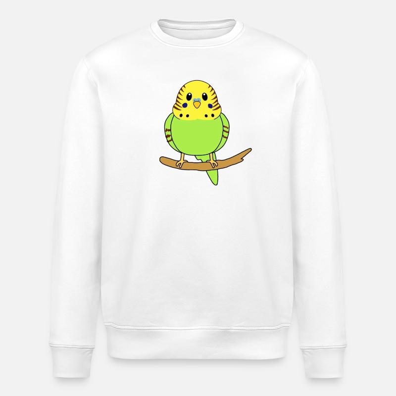 Perruche ondulée - Sweat bio ROLLER Stanley/Stella Unisexe - blanc