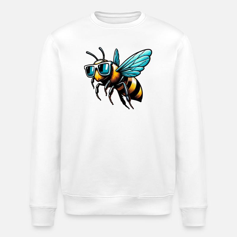 Bee - Stanley/Stella ROLLER Unisex Organic Sweatshirt - white