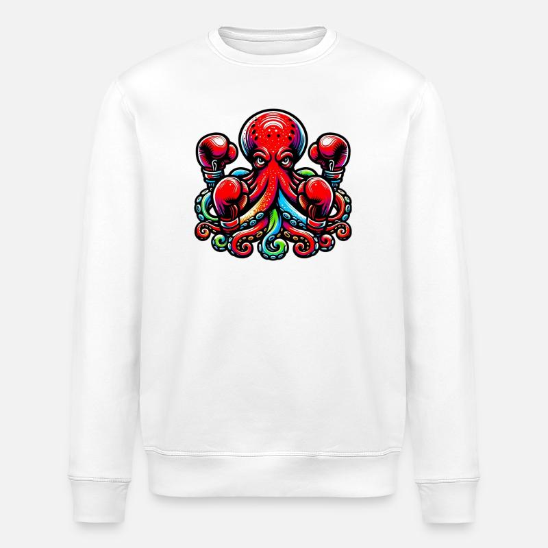 Krake - Stanley/Stella Unisex Bio-Sweatshirt ROLLER - Weiß