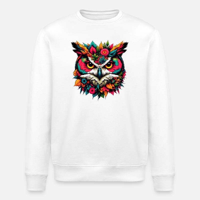 Eule - Stanley/Stella Unisex Bio-Sweatshirt ROLLER - Weiß
