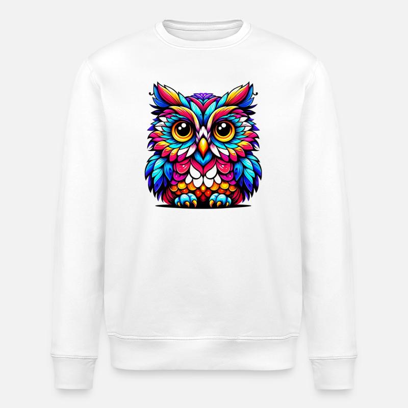 Eule - Stanley/Stella Unisex Bio-Sweatshirt ROLLER - Weiß