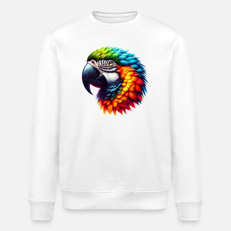 Papagei - Stanley/Stella Unisex Bio-Sweatshirt ROLLER - Weiß