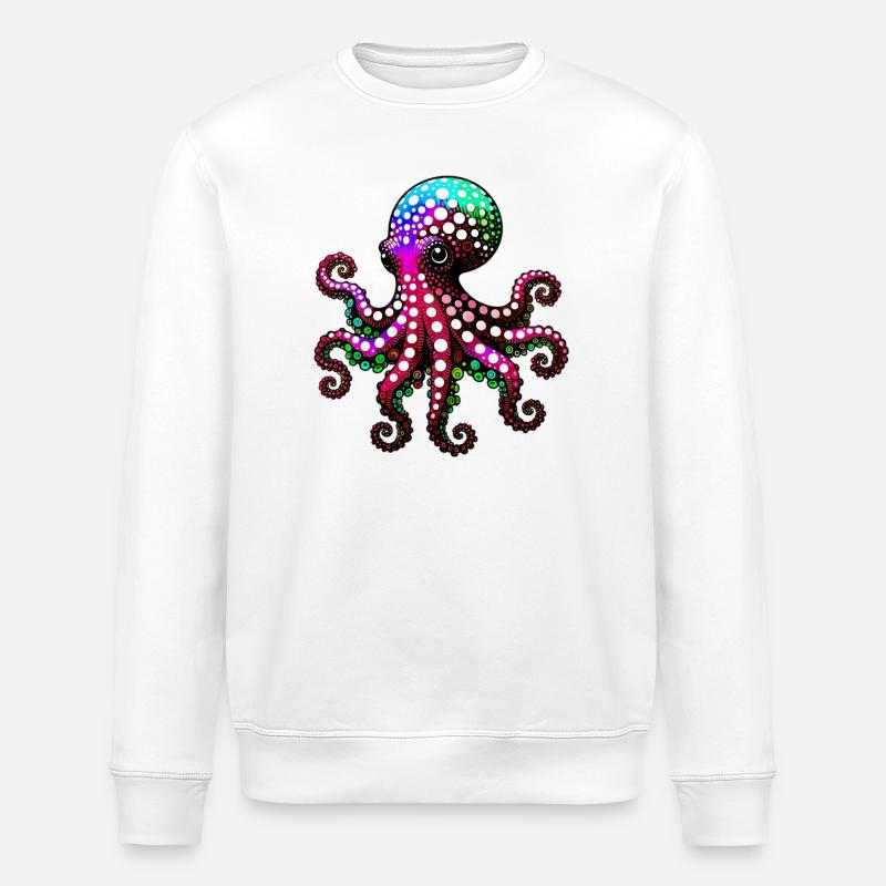 Krake - Stanley/Stella Unisex Bio-Sweatshirt ROLLER - Weiß