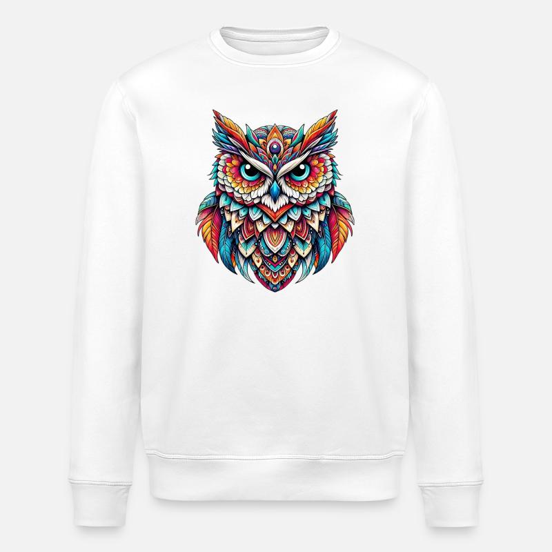 Eule - Stanley/Stella Unisex Bio-Sweatshirt ROLLER - Weiß