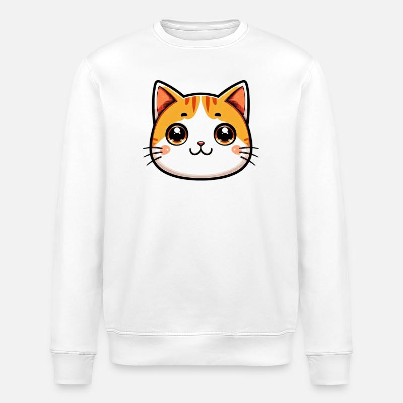 Chat - Sweat bio ROLLER Stanley/Stella Unisexe - blanc